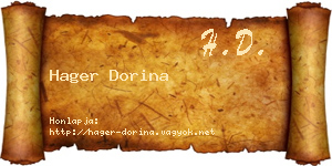 Hager Dorina névjegykártya