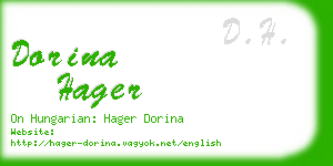 dorina hager business card